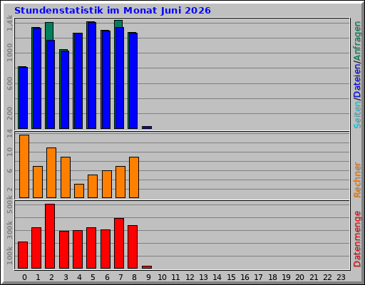 Stundenstatistik im Monat Juni 2026
